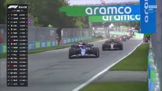 Valtteri Bottas overtake on Kevin Magnussen Canadian GP 2023