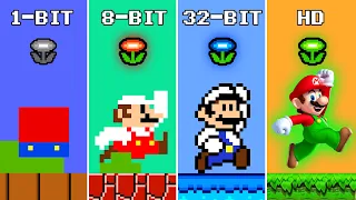 8BIT CHALLENGE: What If Super Mario Bros. 1-BIT vs 8-BIT vs 32-BIT vs HD Challenge | 2TB STORY GAME