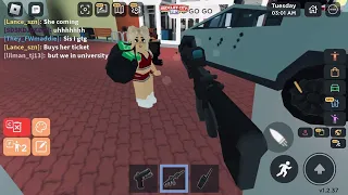 Redcliff City RP Roblox Sheriff Patrol! Crazy shootouts at bank!