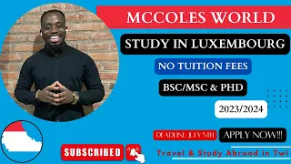 STUDY IN LUXEMBOURG FOR FREE|| No Tuition Fee || Bsc, Msc & Phd programs available || Move to Europe