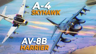 A-4 Skyhawk Vs AV-8B Harrier Falklands War Dogfight | DCS |