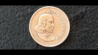 SOUTH AFRICAN 1966 ENGLISH ONE CENTS.