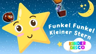 Funkel, funkel, kleiner Stern | Kinderlieder deutsch | Twinkle Twinkle in German | KinderDisco
