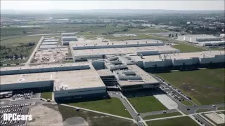 Aerial views of Audi plant factory in Györ, Hungary