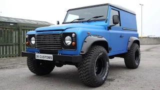 Landrover Defender full wrap in Arlon Blue Aluminium - 2K Customs Inverness