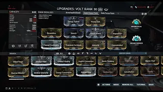 warframe - continue to build an elite onslaught focus farmer using volt.