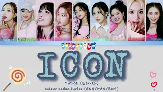 TWICE (트와이스 | トゥワイス) - ICON  [Color Coded Lyrics ENG/ROM/HAN]