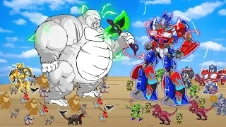 TRANSFORMERS EVOLUTION Autobots: Stone Age -Bumblebee, Optimus, Kong Fan, Megatron Cyberverse, TVman