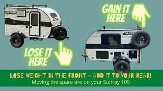 Lose That Tongue Weight! Move Your Spare Tire on your Sunray 109!