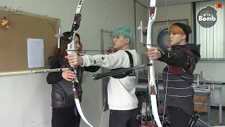 [BANGTAN BOMB] BTS (방탄소년단) Became an archer! SUGA & JIMIN's new challenge for ISAC