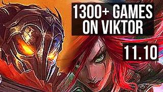 VIKTOR vs KATARINA (MID) | 6/0/8, 1300+ games, 1.8M mastery, Dominating | KR Master | v11.10