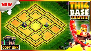 [NEW ANALYSIS] TH14 Hybrid/Trophy Base 2023 with COPYLINK! Clash of Clans