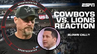 🚨 OFFICIATING CONTROVERSY 🚨 Negative reactions to the call in Lions-Cowboys ending | SportsCenter