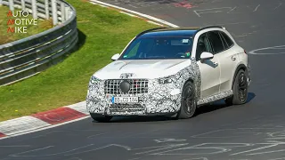 2023 MERCEDES-AMG GLC63 S 4-CYLINDER HYBRID SPIED TESTING AT THE NÜRBURGRING