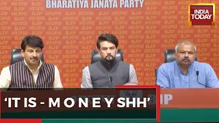 'Kejriwal Is Kingpin Of Corruption': Union Minister Anurag Thakur In BJP Press Conference