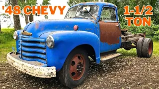 Will It Run? 1948 Chevy 5 Window 1-1/2 Ton Farm Truck Retired In '95