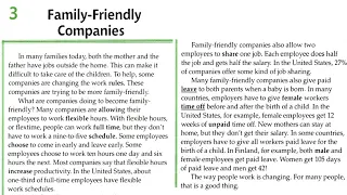 Facts and Figures - Unit 5: Work and Leisure - Lesson 3: Family-Friendly Companies