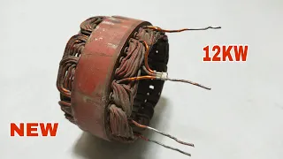 I Rewind Car Dynamo into 250v Working Generator Using New Idea.