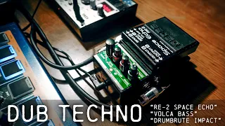 2022 #1 / BOSS - RE-2 Space Echo / "DubTechno Jam" / volca bass / Drumbrute Impact