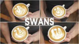 Latte Art Tutorial - Swan variations