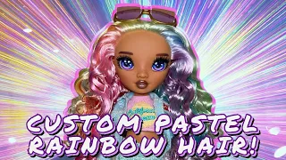 Custom Pastel Rainbow Hair!! 🌈 Rainbow High Color & Create Doll RIT Dye Tutorial!