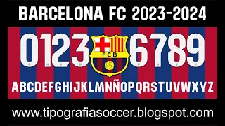 Tipografía Barcelona FC 23-24 FREE DOWNLOAD