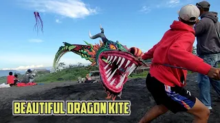 Flaying Beautiful Dragon KITE From Indonesia