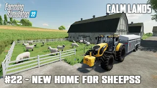 Transferring Sheep to Their New Home, Harvesting Barley - #22 Calm Lands - Farming Simulator 22