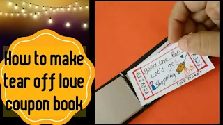 How to make a tear off love coupon book | Valentines day - 117