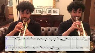 Air on the G String (Suite No. 3, BWV 1068) J. S. Bach -- trumpet duet version