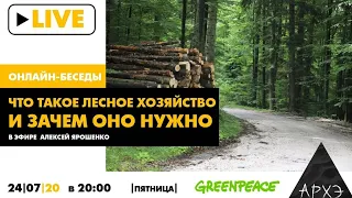 Онлайн-беседа "Что такое лесное хозяйство и зачем оно нужно" в рамках проекта "Лесной вопрос"