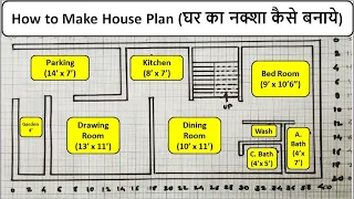 How to Draw House Plan || Ghar ka Naksha Kaise banaye || Ghar Ka Naksha || House Plans