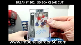 BREAK #4302 : 30 BOX 2021-22-22-23 COMBINE #upperdeck CLEAR CUT NHL HOCKEY BOX CASE