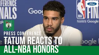 PRESS CONFERENCE: Tatum reacts to earning All-NBA honors, explains Celtics' mindset entering Game 5