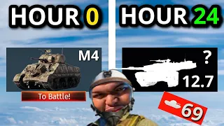 I SURVIVED 24 HOURS OF GRINDING TOP TIER TANKS (made me go insane)