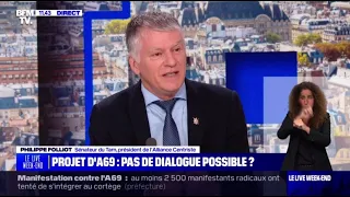 #Autoroute #A69: Philippe Folliot en direct sur #BFMTV