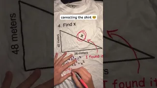 correcting this math shirt #Shorts #math #maths #mathematics #algebra #geometry #shirt