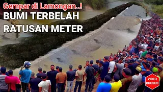 Gempar..! Bumi terbelah di Lamongan Jawa timur