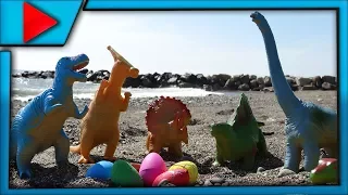 Нашли динозавров с яйцами детенышей динозавров спасли от дракона и забрали домой