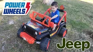 Power Wheels Tough talking Jeep Unboxing, Assembly and Playtime