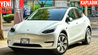 YENİ ARABAM TESLA MODEL Y STEK KAPLADIK | TAMPONU VURDUM! | TÜM İŞLEM ÜCRETLERİ