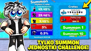 ONLY SUMMON CHALLENGE UNITS IN TOILET TOWER DEFENSE! Roblox