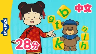 Chinese Initials b~h | Chinese Alphabet | Pinyin Song | Mandarin | Learn Chinese |  Little Fox