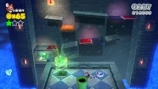 Super Mario 3D World (Wii U) - Fort Fire Bros. (Green Stars, Stamp)