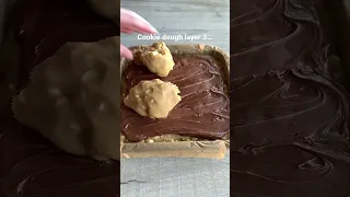 Triple layer Kinder & Nutella cookie dough bars