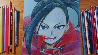 [ASMR]🎧Coloring Anime Face👁Momo Yaoyorozu😄My Hero Academia