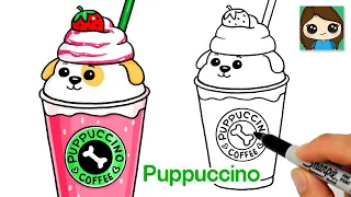 How to Draw a Puppuccino 🦴Cute Drink Art