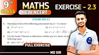 Class 9 Maths Chapter 2 | Polynomials Solutions | Exercise 2.3 Q1 to Q5