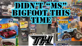 2023 hot wheels ms Bigfoot treasure hunt! I got D CASE SUPER TREASURE HUNT! HOT WHEELS PEG HUNT!