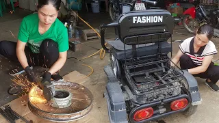 Restoring a 15-year-old Wave motorbike, repairing 3-wheeled vehicles for people with disabilities